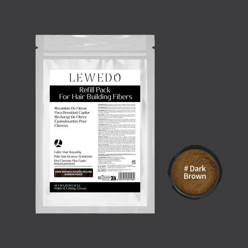 Hair Fiber 100g Keratin Hair Fiber Thickening powder Hair Building Fibers Powder Hair Loss Instant Regrowth Powder Refill Bag