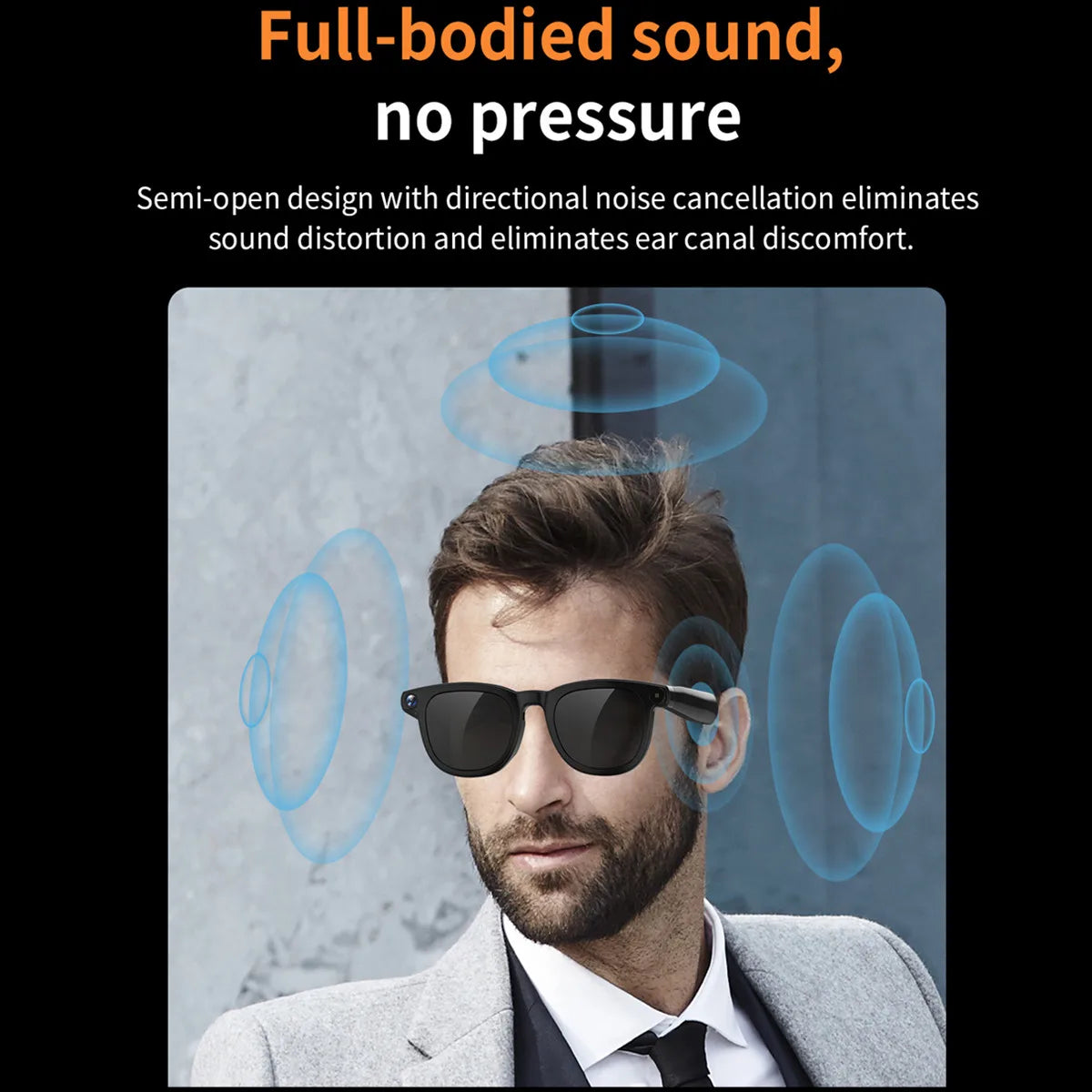 Smart Camera Glasses Prescription Lenses Translate Language Bluetooth Call AI Image Recognition Meeting Notes Smart Glasses