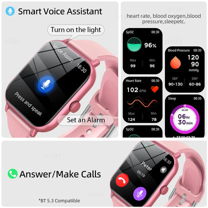 KESHUYOU 2025 New Smart Watch Men Women Full Touch Screen Heart Rate Tracker Bluetooth Talking Sports Smart Watch Holiday Gift