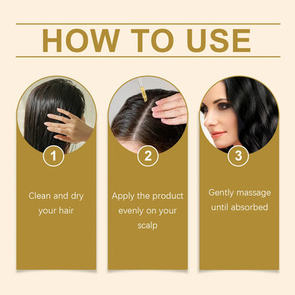 Darkening Hair Oil Blackening Natural Black Color Cleansing Strengthen Nourishment Repairing White Grey Hair Caring Essence Oil