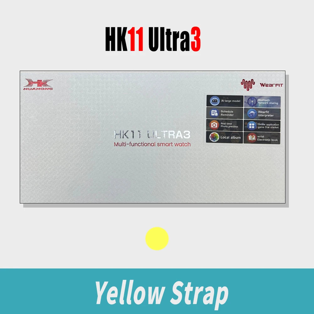 HK11 Ultra 3 Smart Watch Amoled Screen 2GB AI Translate Local Album Music  Sports Watch Men's Smart Watch HK10 Ultra3max Upgrade