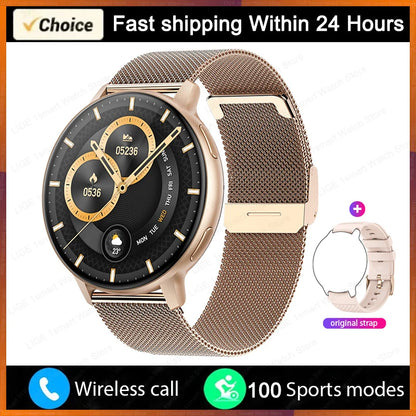 LIGE Bluetooth Call Smart Watch Women Custom Dial Steel Watches Men Sports Fitness Tracker Heart Rate Smartwatch For Android IOS
