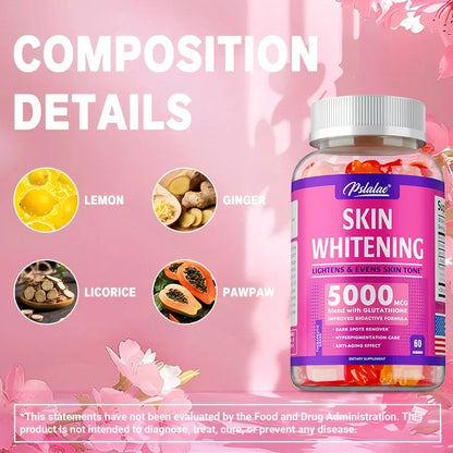 Skin Whitening Gummies - Brighten Skin Tone, Whiten and Anti-aging, Anti-oxidation, Enhance ImmunityCapsule