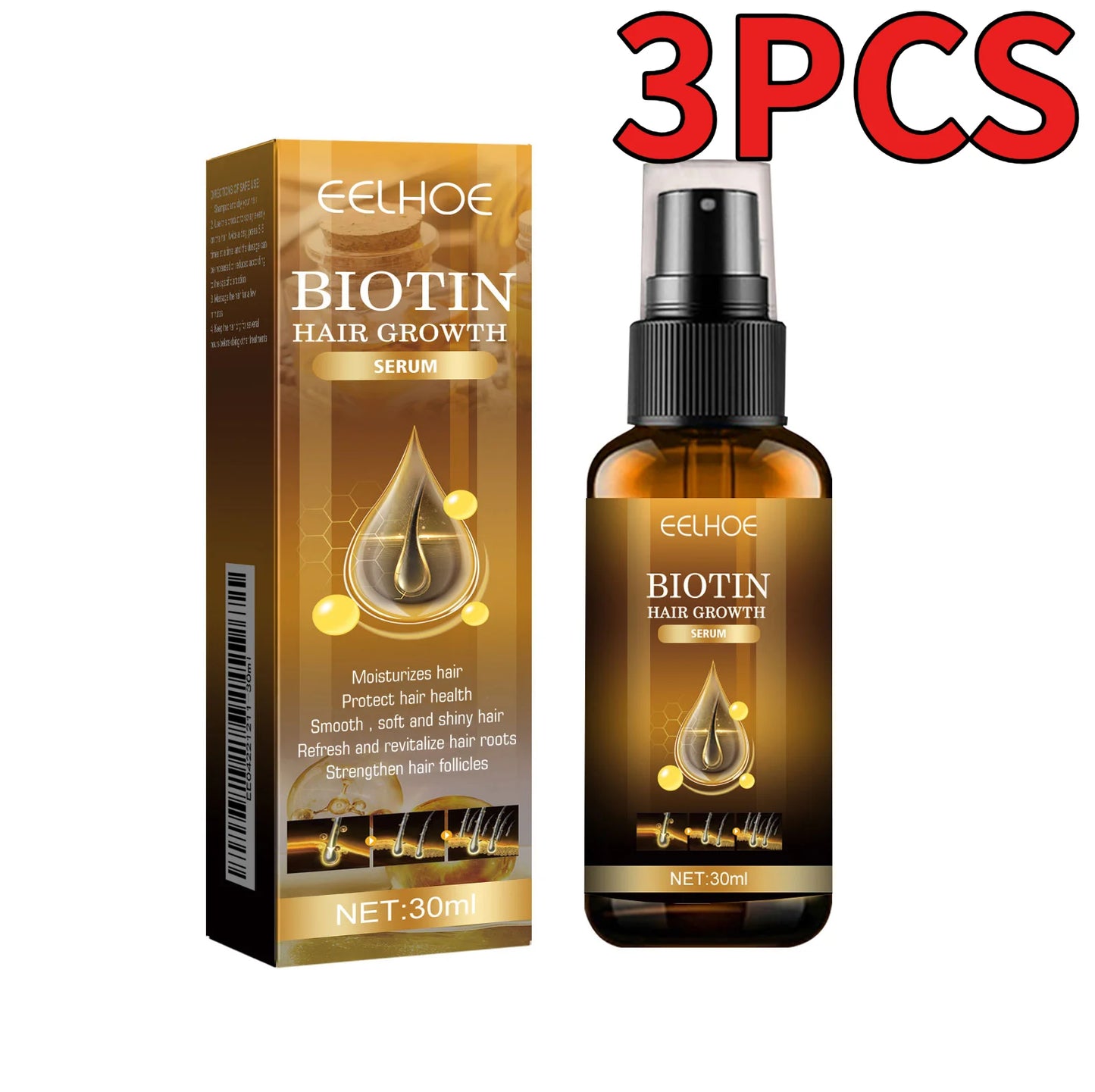 Magic Biotin Hair Serum Strengthen Smoothing Deep Nourishing Frizzy Hair Product Damaged Repair Spray Hair Oil Serum Scaclp Care