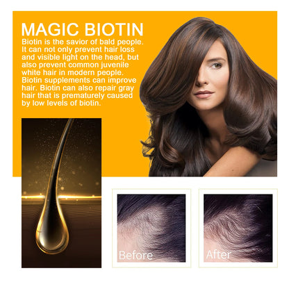 Magic Biotin Hair Serum Strengthen Smoothing Deep Nourishing Frizzy Hair Product Damaged Repair Spray Hair Oil Serum Scaclp Care