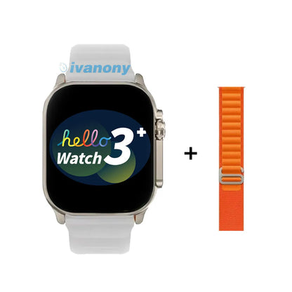 Original Smart Watch Hello 3 Plus Ultra Compass Bluetooth Call Message Notification 4GB/ROM 49mm Amoled Multifunction Smartwatch