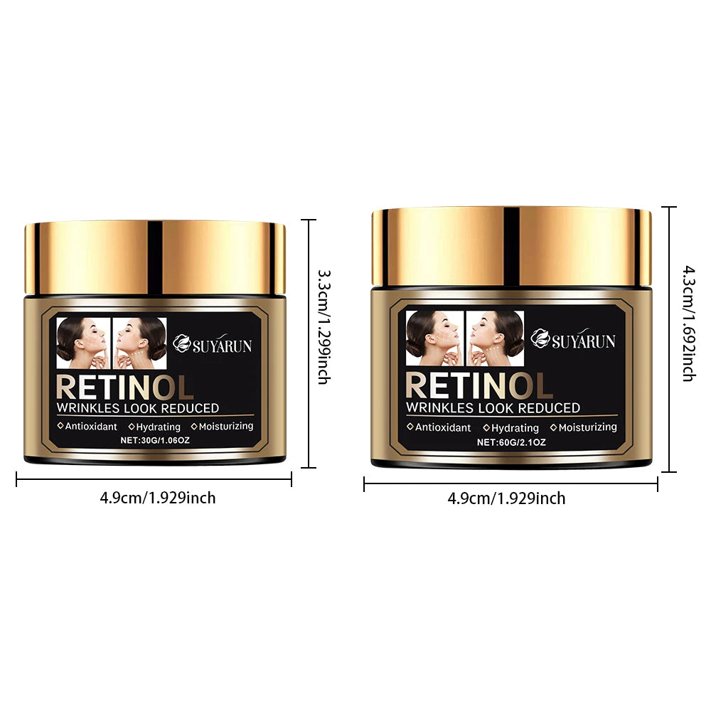 SUYARUN Premium Anti-Aging Retinol Face Cream with Hyaluronic Acid & Vitamin E – Deep Moisturizing, Wrinkle Reduction.