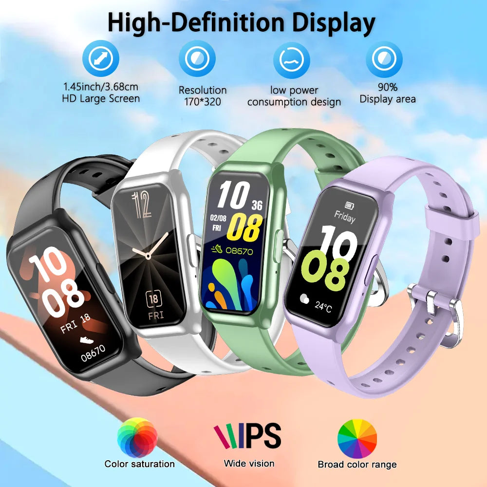 LAXASFIT Smart Watch Bluetooth Talk Men Women Fitness Exercise Pedometer Heart Rate Sleep Monitor Multifunctional Smart Bracelet