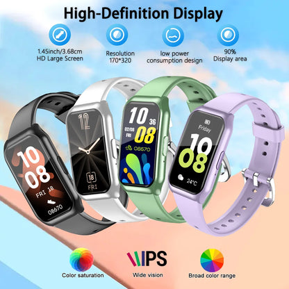 LAXASFIT Smart Watch Bluetooth Talk Men Women Fitness Exercise Pedometer Heart Rate Sleep Monitor Multifunctional Smart Bracelet