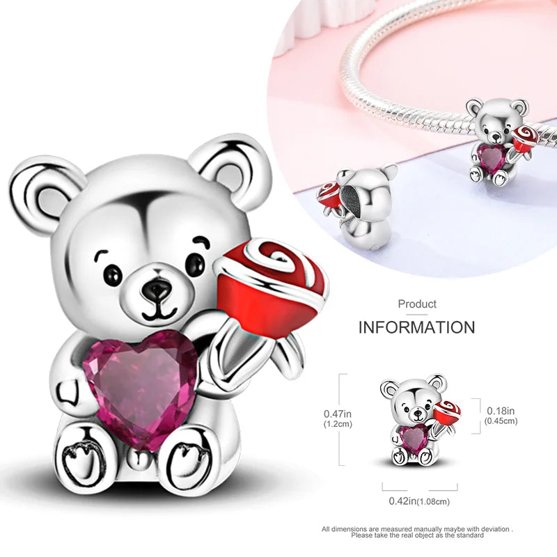 Hot Sale 925 Silver Charms Beads Perfume Animal Butterfly Pendants Fit Original Bracelet DIY Jewelry