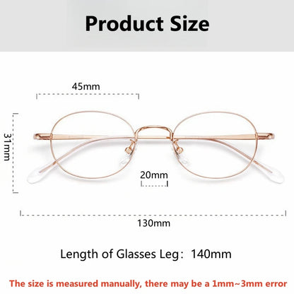 YIMARUILI Retro Oval Titanium Alloy Glasses Women Fashion Small Face Wide Edge Design Optical Prescription Eyeglasses Frame 2017