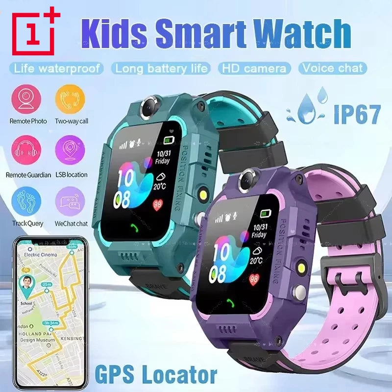 OnePlus Kids 2G Smart Watch SOS GPS Location Sim Card Call Camera Child SmartWatch Camera Waterproof Watch Gift For IOS Android