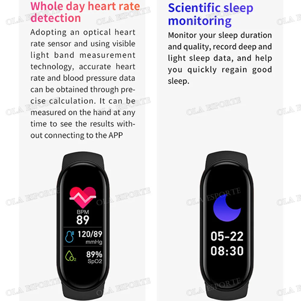 Sports Smart Watch Music Control Fitness Calorie Track Bracelet Phone Information Remind Steps Bluetooth Smart Watches M8 Band