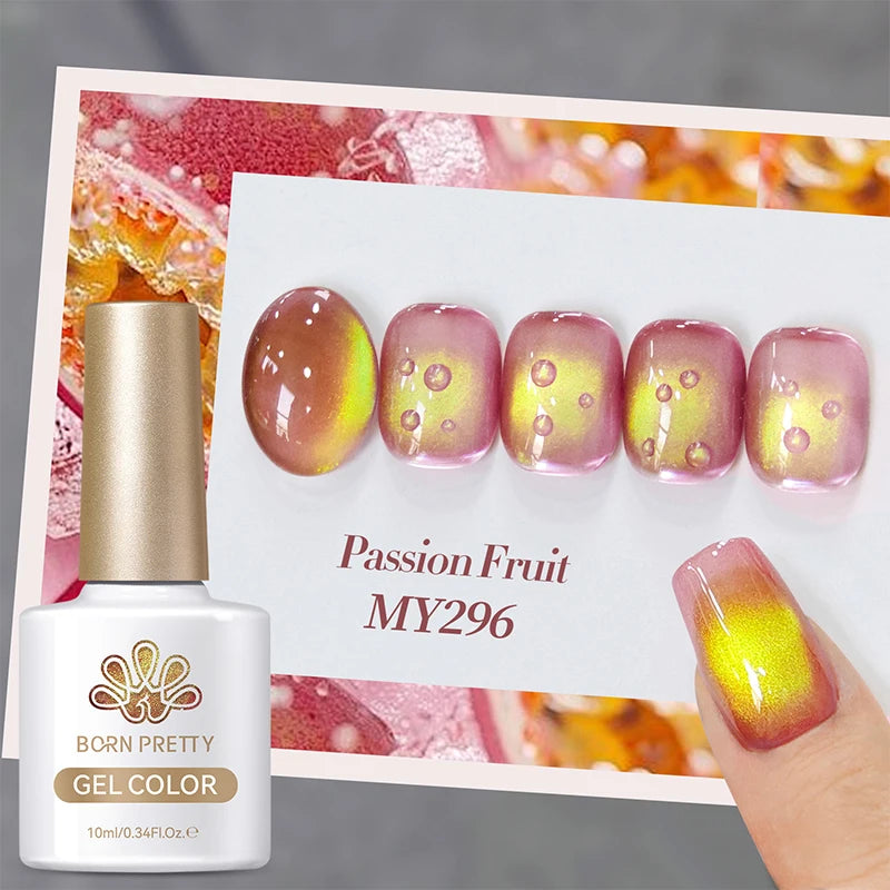 BORN PRETTY 10ml HEMA TPO FREE Mint Chocolate Cat Magnetic Gel Nail Polish Sumer Colored Ultra Shine Soak Off UV Gel Nail Art