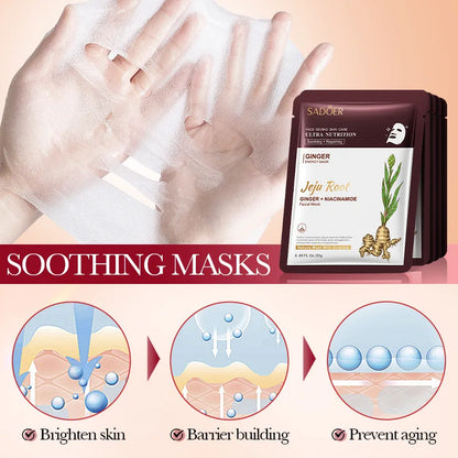Skin Care Stuff Mask Face Niacinamide Masks Korea Ginger Whitening Aloe Vera Original Gel Collagen Night Wrapping Cleaning Set
