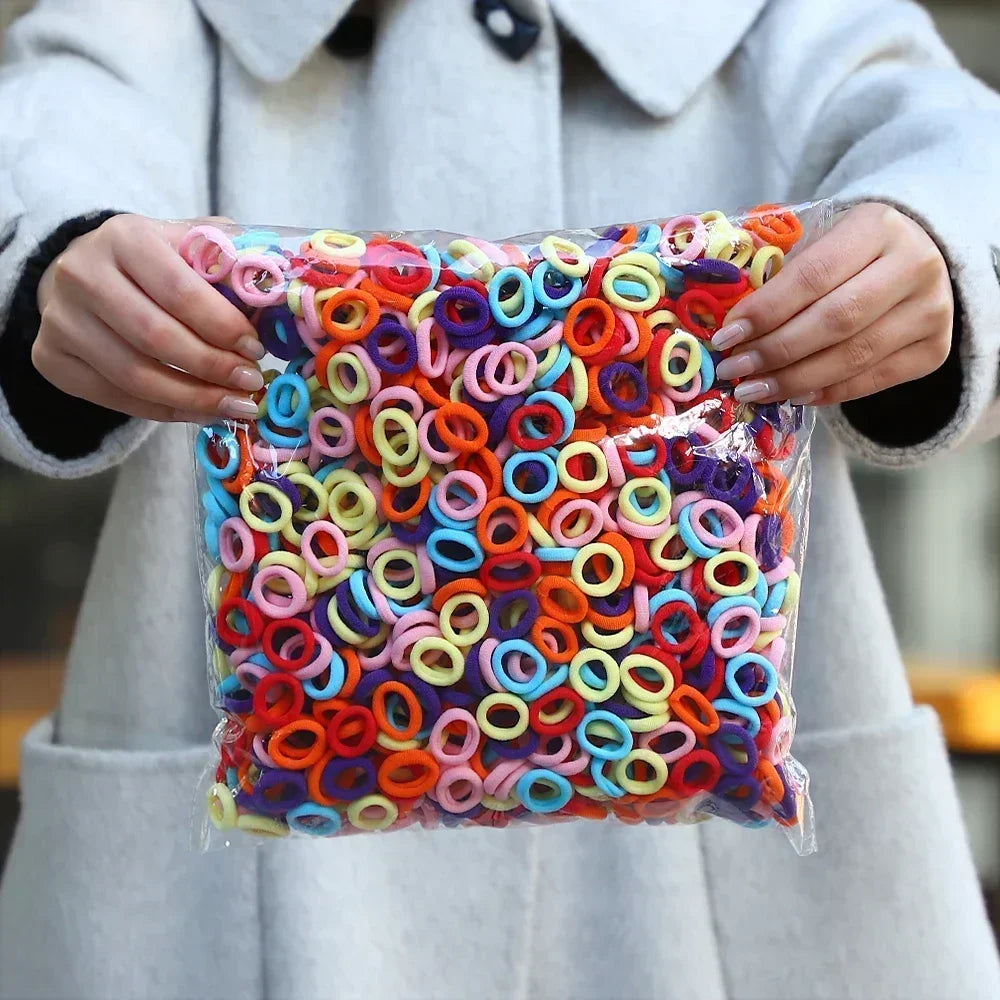 20/50/100Pc Elastic Hair Bands Girls Hair Accessories Mini Colorful Nylon Headband Kids Ponytail Holder Scrunchie Ornaments Gift