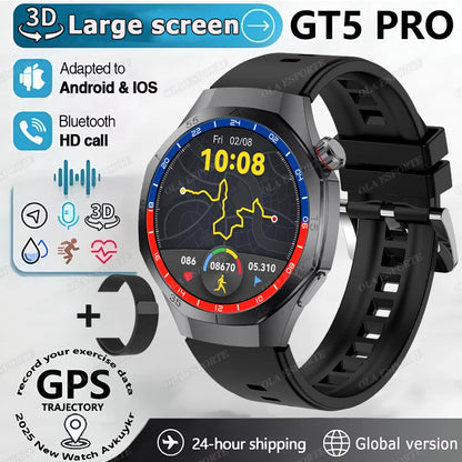 New Men Smart Watch 300mAh Large Battery HD AMOLED Screen Call Smartwatch Women Multiple Sports Modes Waterproof Sports Watches