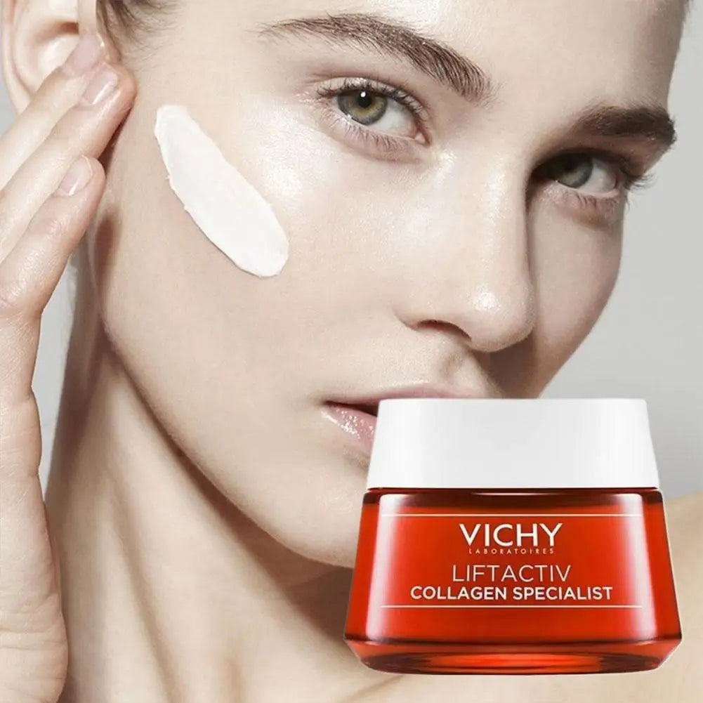 VICHY Collagen Firming Night Cream Reduces Wrinkles Make Skin Clear Tighten Skin For Every Skin Type Moisturizing Cream