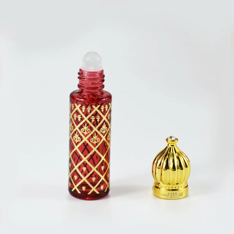 8ml Perfume Rolling Bead Bottles Electroplating Process Refillable Travel Use Portable Essential Oil Perfume Subpackage Bottles