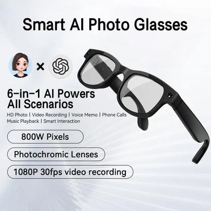 Xiaomi 6K HD AI Smart Glasses Multifunction Photochromic Glasses Camera Bluetooth Calling Voice Assistant Music Player Translate