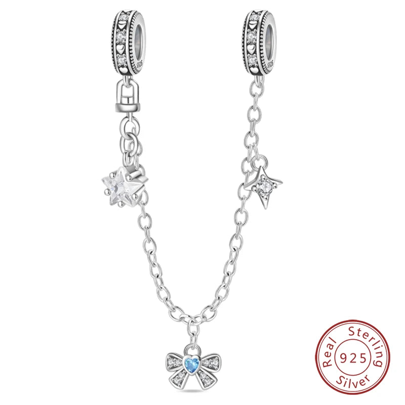 925 Sterling Silver Blue Purple Butterfly Perfume Bottle Starry Sky Hot Air Balloon Charms Beads Fit DIY S925 Bracelets Jewelry