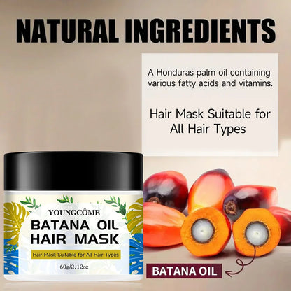 Batana Hair Mask, Moisturizing Hair Mask Ginger and Rosemary Repairs Damaged Hair Moisturizes HairCare oil adiant shine