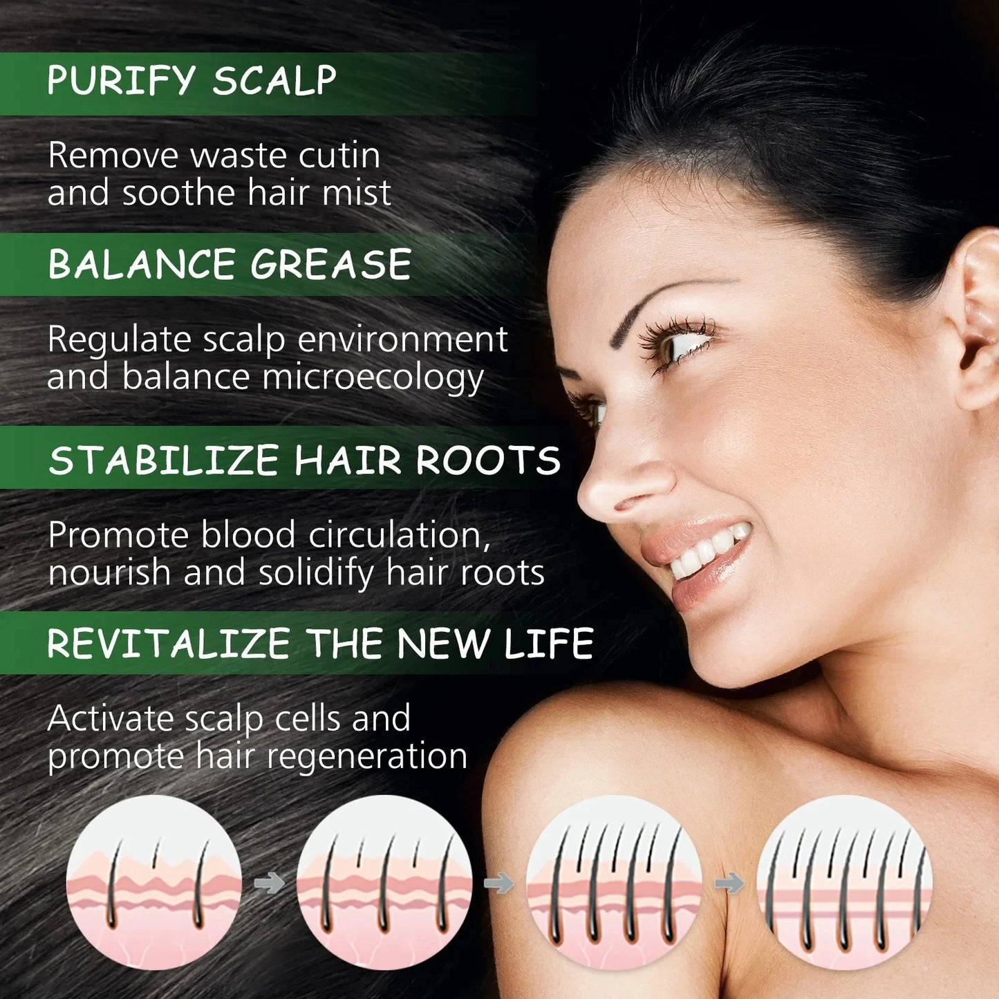 Rosemary Hair Growth Oil Anti-frizz Dandruff Treatment Scalp Damaged Nourishing Anti Hair Loss Serum Pure Rosemary Essential Oil