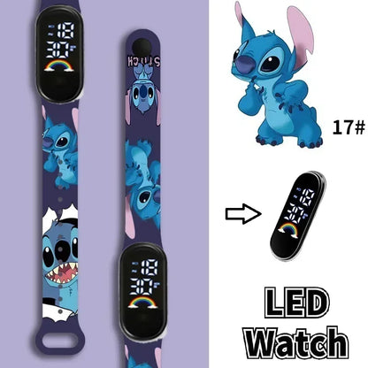 Stitch Children Watches Girls Waterproof Sport Touch Screen Watch for Women Waterproof Digital Clock Bracelet Gifts