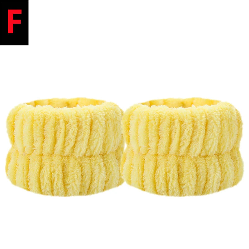 4/2PCS Reusable Wrist Washing Belt Soft Microfiber Towel Wristbands Washing Face Water Absorption Prevent Wetness Wrist Washband