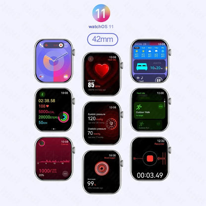 New DT Watch X Mini Smartwatch  3D Menu Video AI Voice NFC 4GB Lang Memory Compass 1.85 Inch AMOLED Super Fast Charge Smartwatch