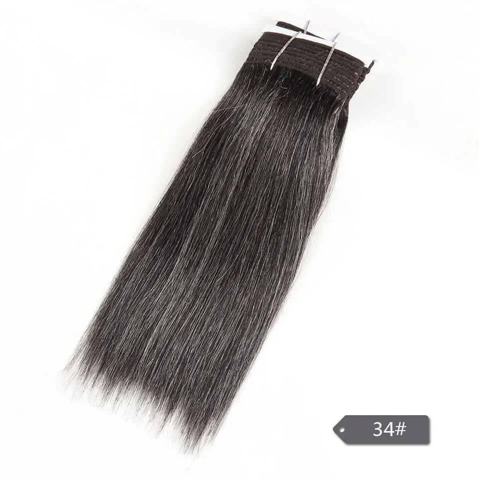 Sleek Yaki Straight Gray Hair Bundles Brazilian Hair Weave Bundles Silver Grey  #44 #34 51# For Black Remy Human Hair Extensions