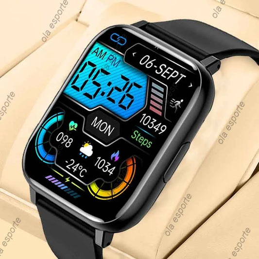New SmartWatch 1.77" Big Color Screen Full Touch Custom Dial Smart Watch Bluetooth Call with App Support Smart Watch Women Men