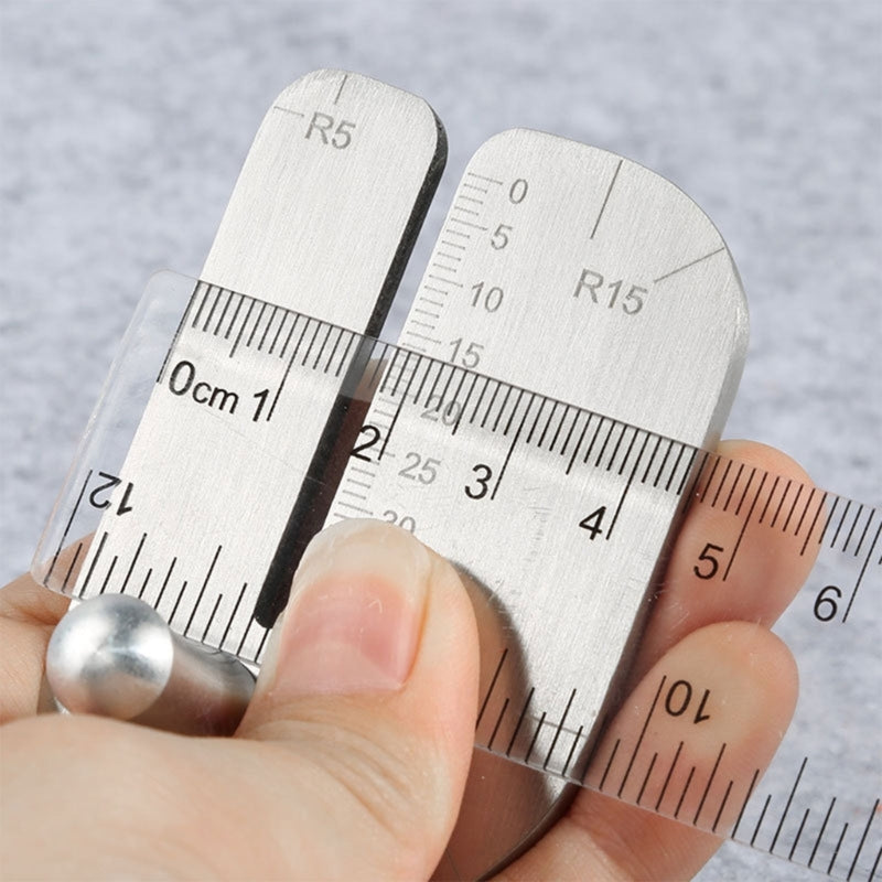 Stainless Steel Punching Ruler Cutting Distance Ruler Auxiliary Stencil Template Manual Leather Hitting Distance Ruler