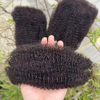 10-18 Inches Afro Kinky Bulk Human Hair Natural Color Bulk Human Hair Remy Hair Bundle Bulk Hair for Braiding Hair Extensions