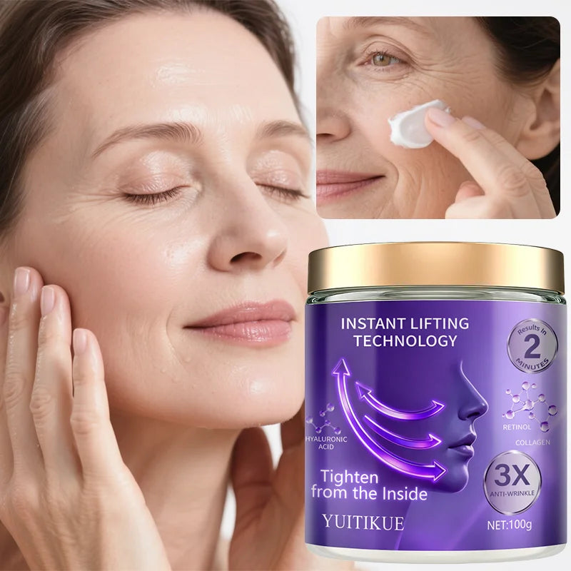 YUITIKUE Instant Lifting Cream, Collagen, Triple Anti-Wrinkle, Retinol, Hyaluronic Acid, suitable for all skin types