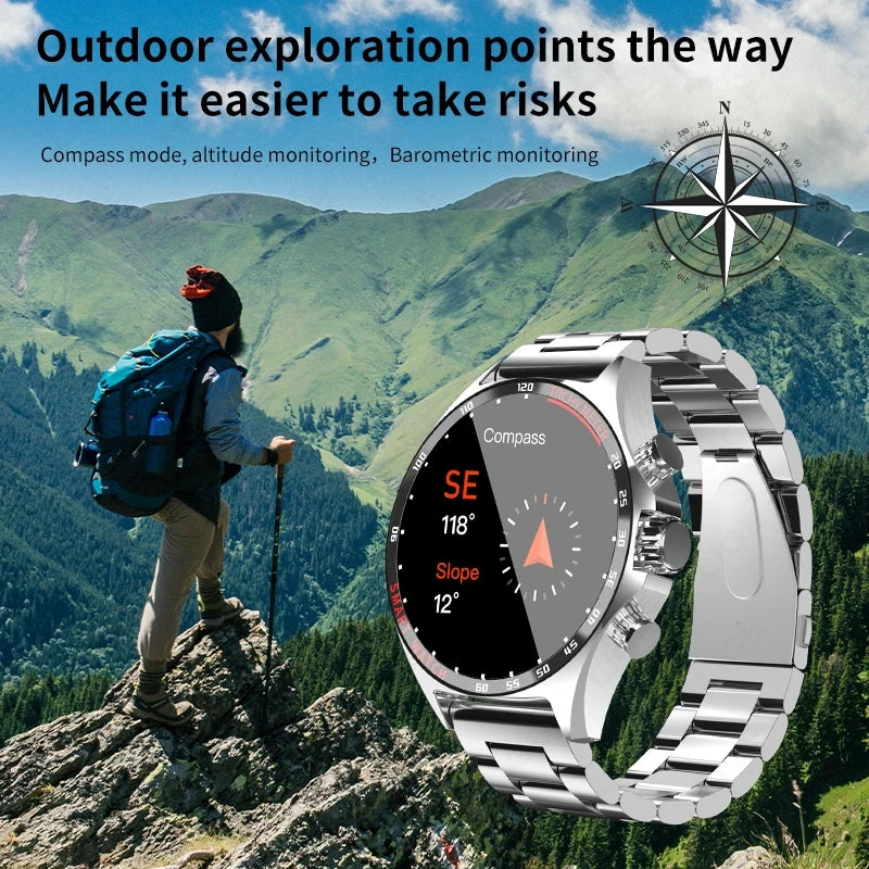 2024 New Outdoor Sports GPS Smart Watch Men Bluetooth Call Smartwatch Health Monitoring Compass IP68 Waterproof Watches Men