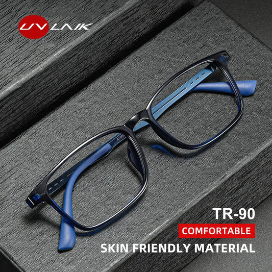 UVLAIK TR90 Titanium Square Glasses Frame Women Men Fashion Myopia Eyewear Urltralight Optical Prescription Eyeglasses Frame