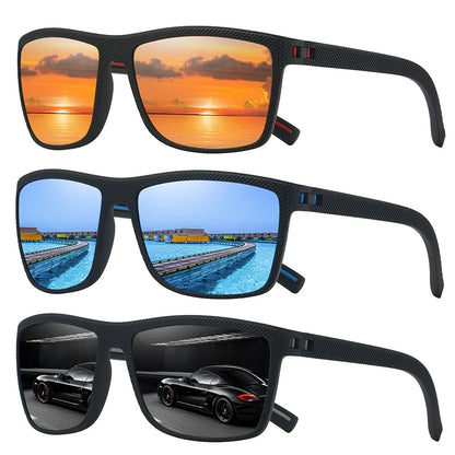 3 PCS Fashion Vintage Check Pattern Sunglasses Men Women Fishing Driving Man Luxury Brand Designer Sun Glasses UV400 Eyewear