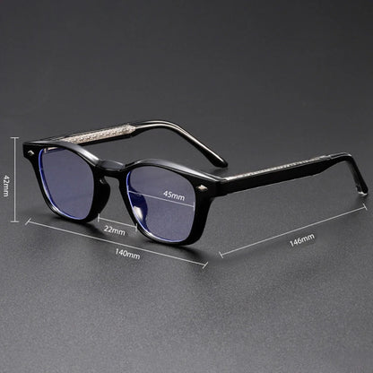 UVLAIK Retro Lightweight Eyewear Frames Men Fashion Square Small Frame Eyeglasses Women Classic Anti Blue Light Glasses Unisex