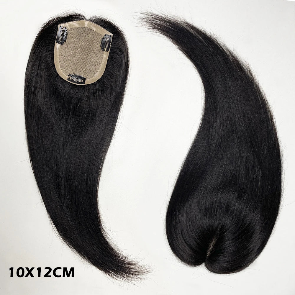 Silk Base Human Hair Women Toppers 4 Sizes Breathable Natural Scalp Top Virgin European Human Hair Pieces For Women