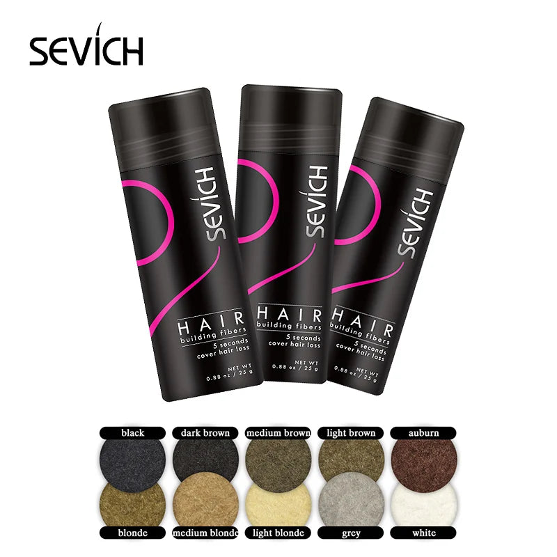 10 Colors Hair Fibers Powders Regrowth Powder Hair Keratin Building Fiber Refill Bag Bald Extension Hair Fiber Hair Care Product