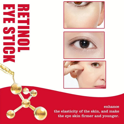 Retinol Eye Cream Stick,Smooths,Dark Circles,Improves Elasticity, Hydrates&Firms Skin,Ideal for All Skin Types,Perfect for Gift