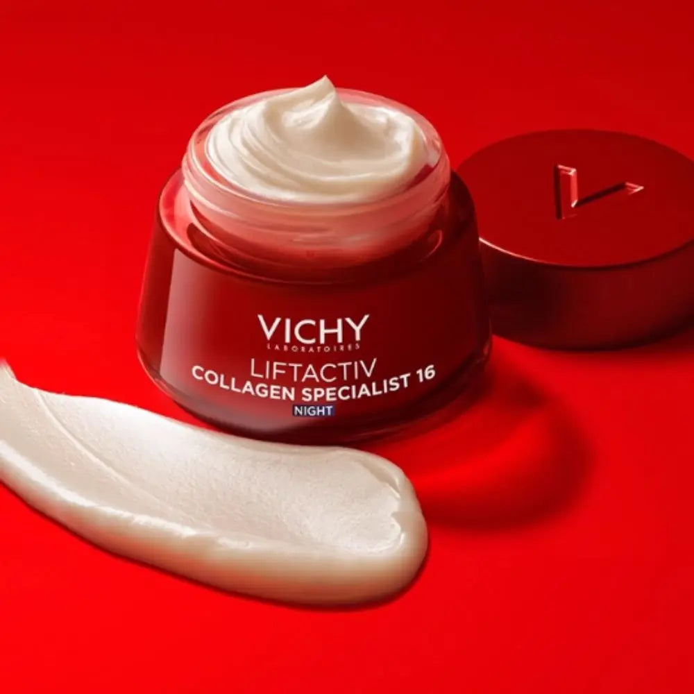 Vichy Collagen Night Cream Vitamin B3 Fades Fine Lines Tightens And Brightens The Skin Moisturizes And Anti-aging Face Cream