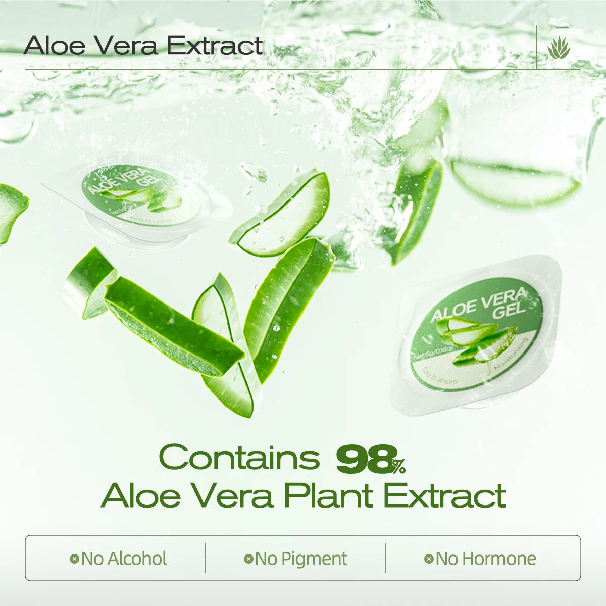 Aloe Vera Gel Set Suitable for body and facial care Contains aloe vera ingredients for hydration, deep cleansing