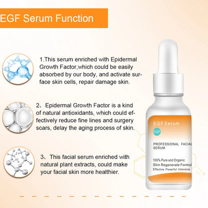 30ml EGF facial serum improves damaged skin, lightens fine lines, tightens skin and absorbs fast