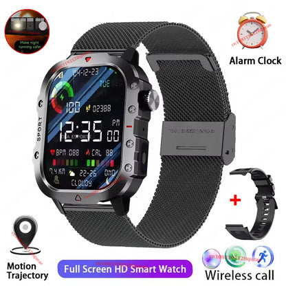 2025 New Military Smart Watch Men Outdoor 2.01" Al Voice Bluetooth Call Smartwatch Surprise Gift Outdoors For Android & IOS Male