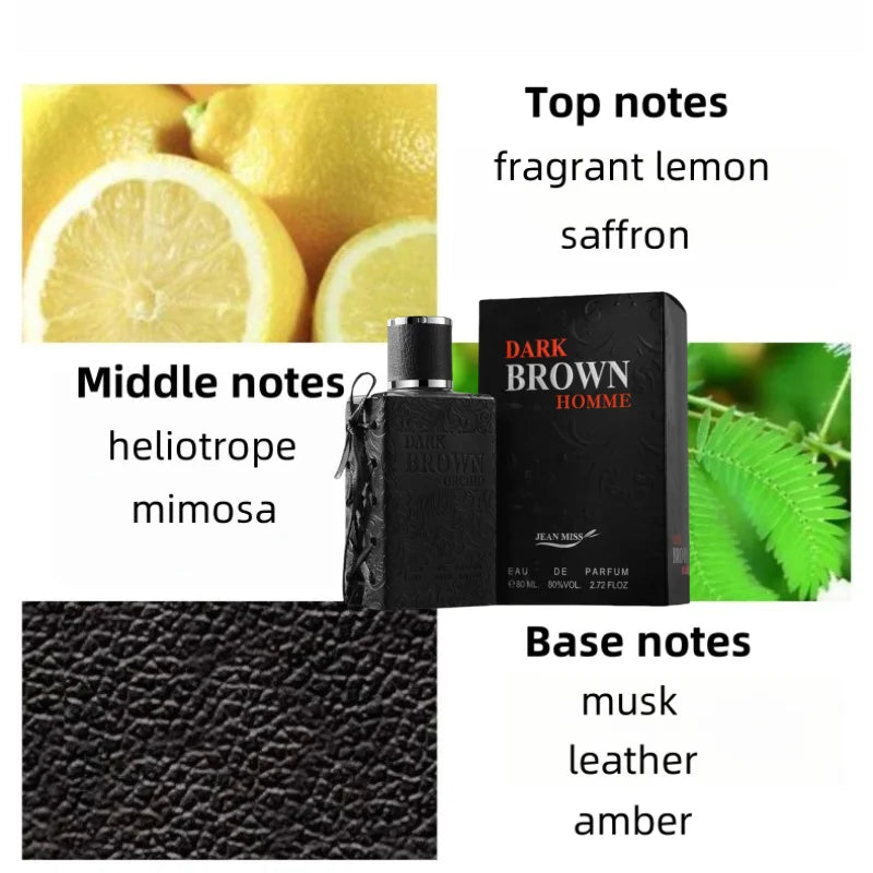 Brand Men's Perfume Whisky Leather Tone Parfum Fresh Natural Fragrance Cologne Lasting Eau De Toilette Men's Charm Perfume