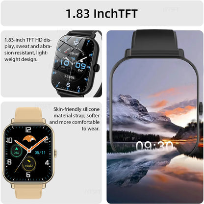 KESHUYOU 2025 New Smart Watch Men Women Full Touch Screen Heart Rate Tracker Bluetooth Talking Sports Smart Watch Holiday Gift