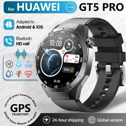 2025 For Huawei GT5 Pro Smartwatches Men HD AMOLED Screen GPS trajectory Health Monitor BT Call 1.52" Fitness Smartwatches IP68