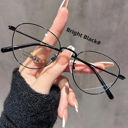 Lzabella Women's Fashion Cat Eye Style Titanium Frame Glasses Brand New Glasses Anti-Blue Light Computer Eyeglasses 90280